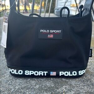 NWT! VTG Y2K 2000s Polo Sport by Ralph Lauren Black Bag purse